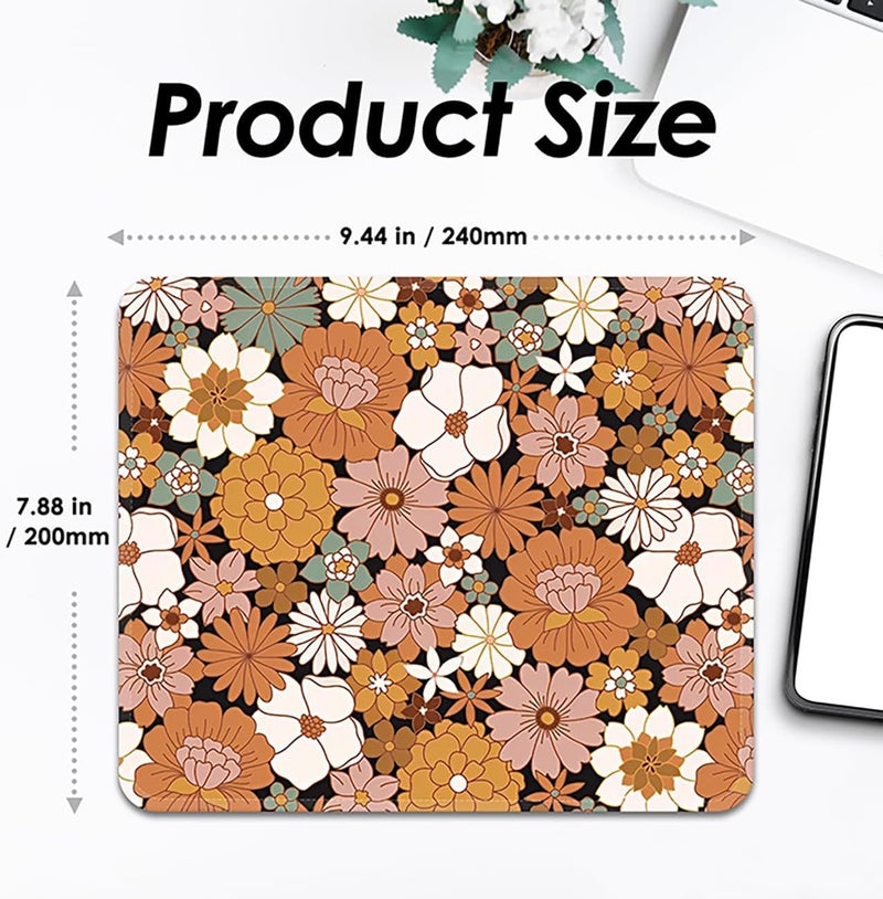 FROGIGO Square Mouse Pad with Stitched Edge, Premium Mousepad Washable Cloth. Computer Mouse Pad with Non-Slip Rubber Base, Mouse Pads for Computers Laptop Mouse 9.25x7.75x0.12 inch-Bohemia - Image 3